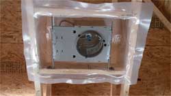 Photo of pot light wiring.